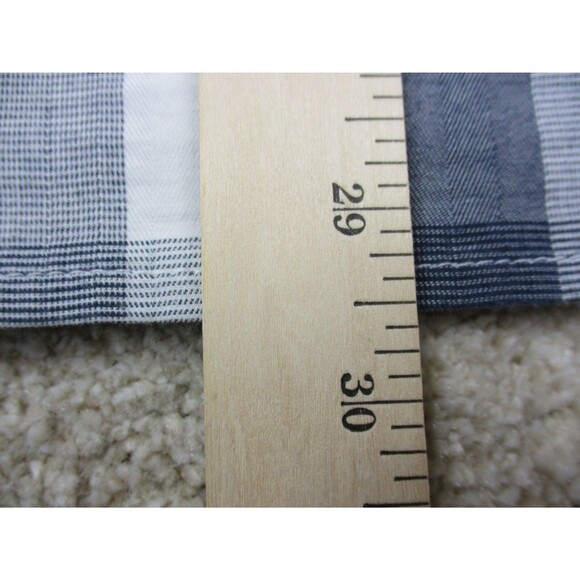 North Face Shirt Mens Large L Blue White Check Casual Short Sleeve Button Up - Picture 11 of 12